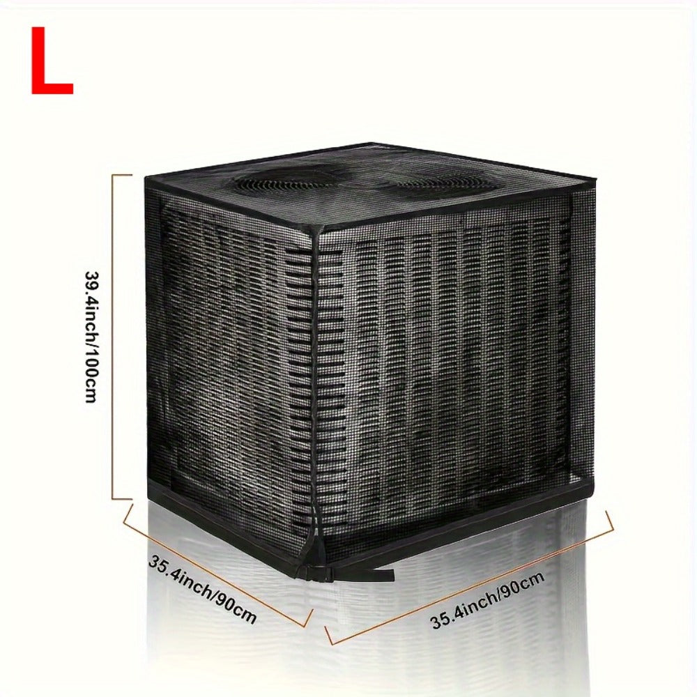 Outdoor Air Conditioner Cover with Mesh Vent and Adjustable Straps in Three Sizes for Central AC Units