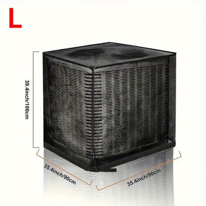 Outdoor Air Conditioner Cover with Mesh Vent and Adjustable Straps in Three Sizes for Central AC Units