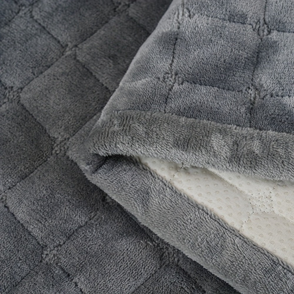 Plush Sofa Cushion Cover in Coffee, Gray or White with Two-, Three- and Four-Seat Size Options