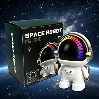 Portable Bluetooth Speaker Astronaut Mini Desktop Design with LED Light and USB Rechargeable Power