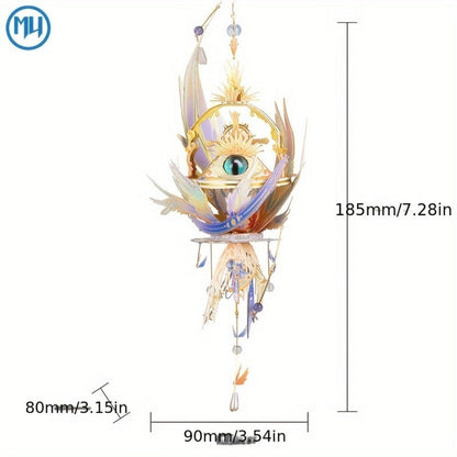 3D Metal Puzzle Model Kit – God's Eye & Angel's Eye MU Assembly, Laser-Cut DIY Craft, Artistic Home & Office Decor, Unique Birthday Gift for Adults, Teens, Girlfriend Boyfriend