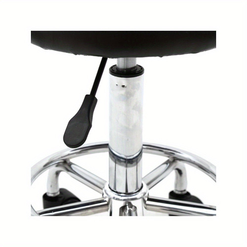Adjustable Height Bar Stool with Backrest & 360° Swivel - Modern Counter Stool Rotating Chair for Kitchen