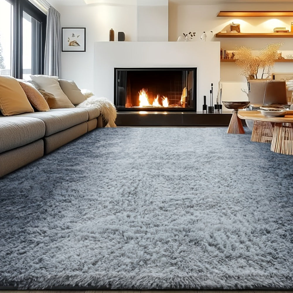 Area Rug 8x10 Fluffy Shag with 1.8-Inch Plush Pile and Nine Colors for Bedroom or Living Room