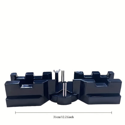 Two-in-One Adjustable Miter Angle Measuring and Cutting Guide for 45- to 180-Degree Layout Work