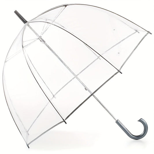 Clear Dome Bubble Umbrella 2 Pack Windproof Rainproof Auto Open 47 Inch Wide Canopy 8-Rib PVC Transparent Umbrella for Weddings Proms Graduations Outdoor Events