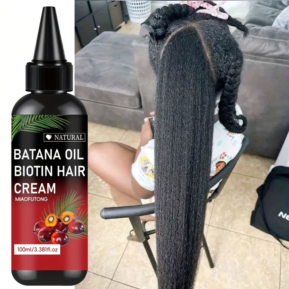 Hair Oil Batana 100ml Red-Label Pump Bottle with Rosemary Extract and Biotin for Root-to-Tip Application