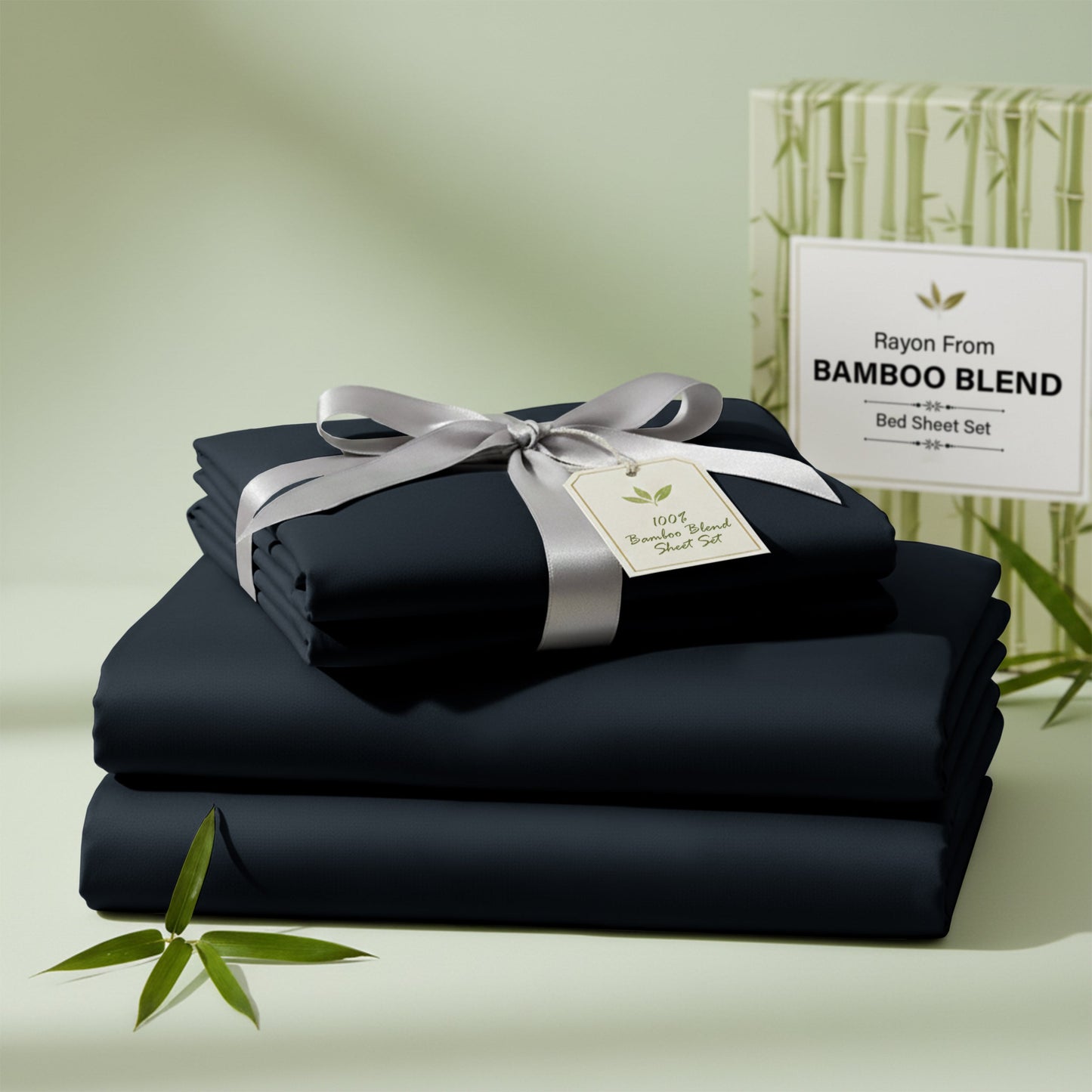 Bed Sheet Set 30% Bamboo Viscose 70% Polyester in 3- or 4-Piece Sizing with 16-Inch Pocket