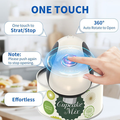 Cliton One-Touch Electric Can Opener with USB-C Rechargeable Power and Four Color Selections