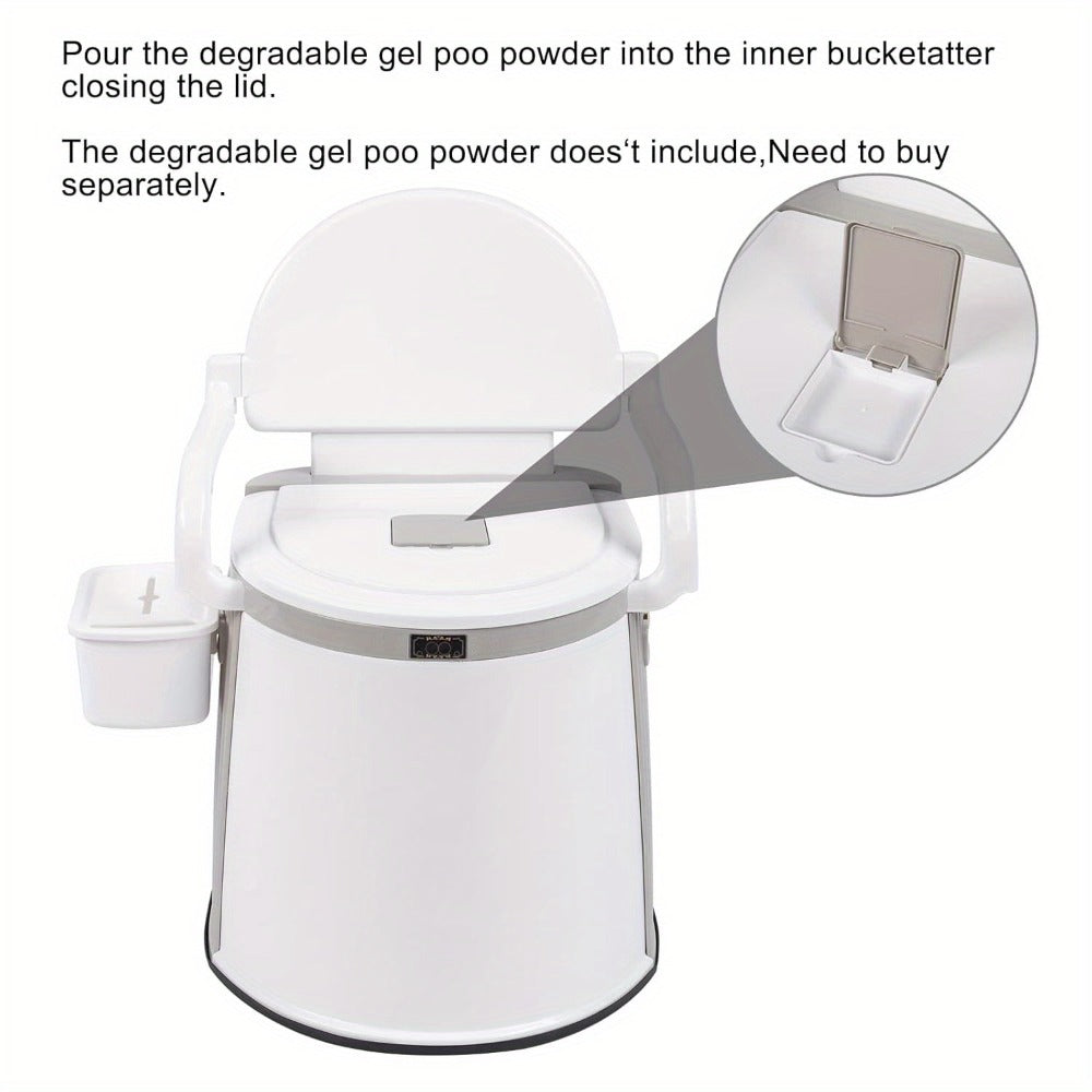 Portable Toilet for RV Camping – Lightweight Porta Potty, 330 LB Capacity, Detachable Inner Bucket, Doubles as Chair, for Boat, Van, Hiking & Outdoor Use
