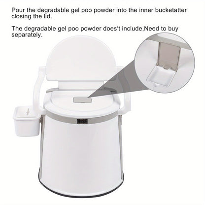 Portable Toilet for RV Camping – Lightweight Porta Potty, 330 LB Capacity, Detachable Inner Bucket, Doubles as Chair, for Boat, Van, Hiking & Outdoor Use