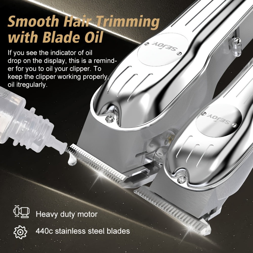Hair Clipper Seacol Cordless Clipper Configurations with LED Displays, USB Charging and Guide Comb Accessories
