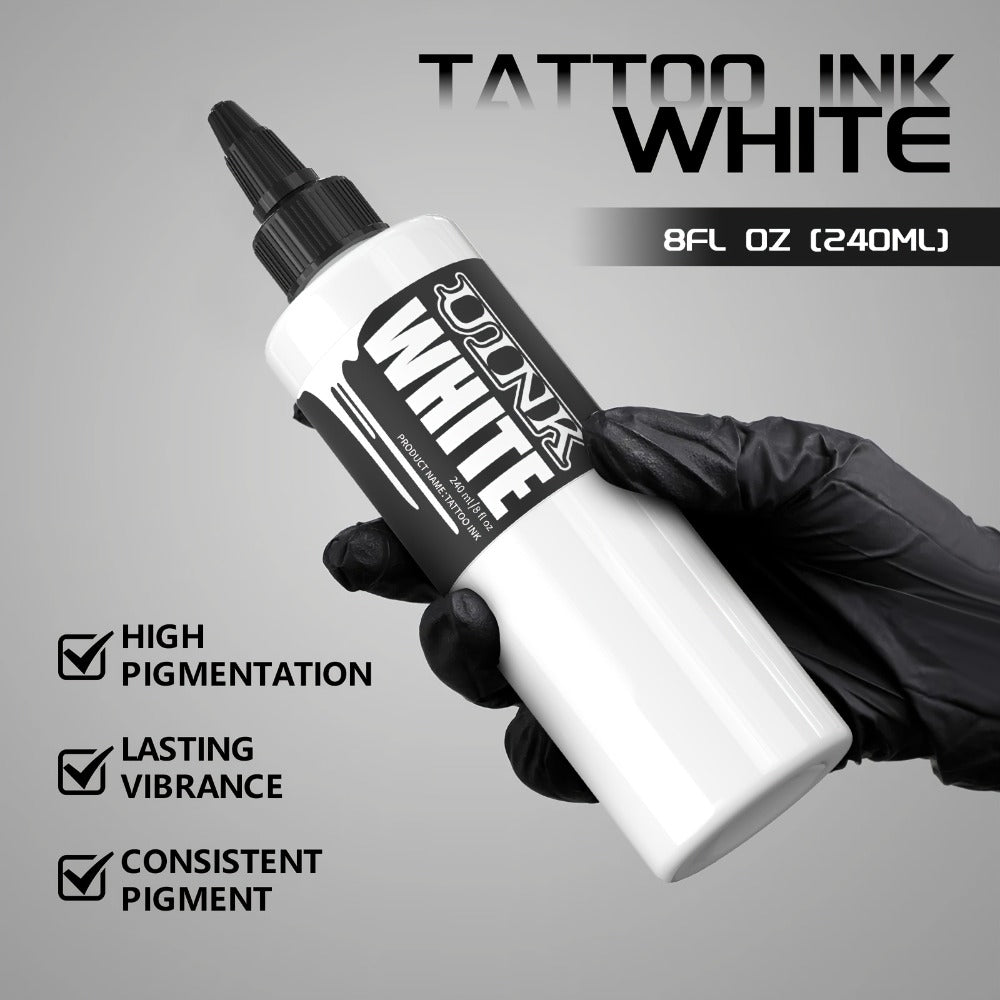 Tattoo Ink UINK 8.12oz 240ml Black, White or White Plus Triple Black Bottle Options with Item-Specific Color, Capacity and Bottle Choices