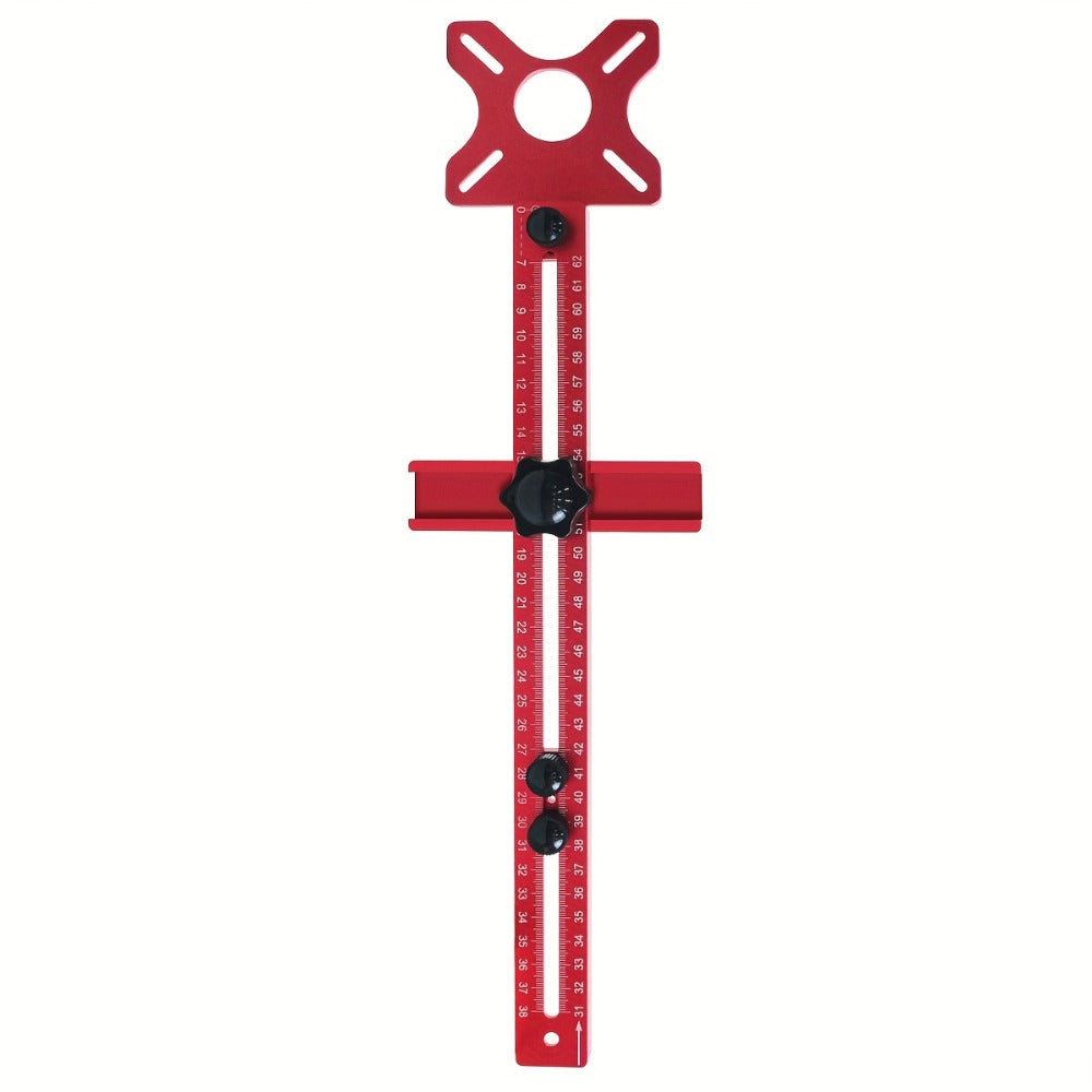 Router Circle Cutting Jig with Adjustable Red Guide Rail for Woodworking Routers and Circular Cutting Projects