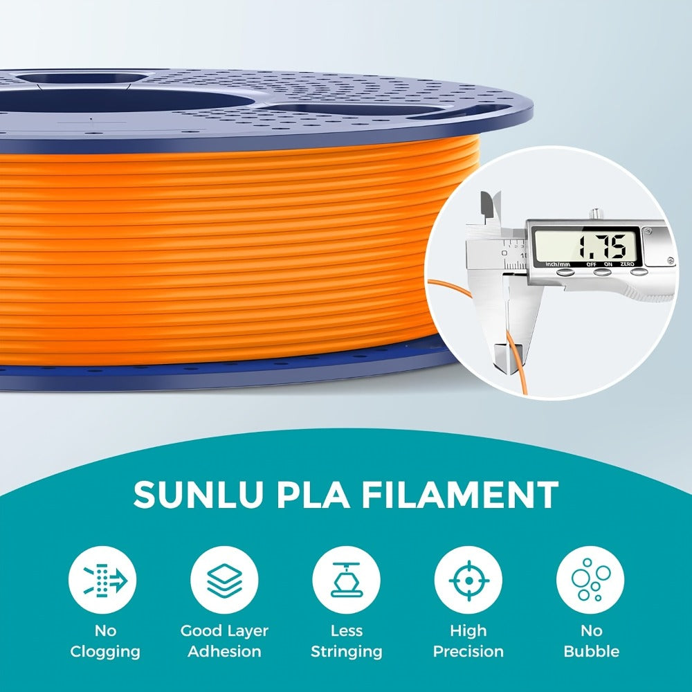 8-Color 3D Printer Filament Bundle 1.75mm 2kg PLA PETG High Speed Options – SUNLU 8×250g Individually Vacuum Packed Neatly Wound Complete Color Set for FDM Printers