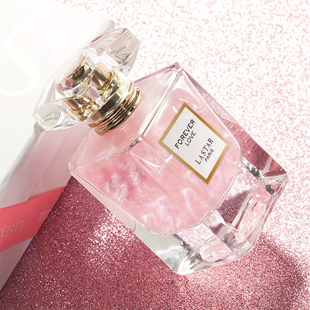 LASTAR Forever Love Shimmer Pink Eau de Parfum Spray, 55ml Bottle with Floral and Fruity Scent Profile