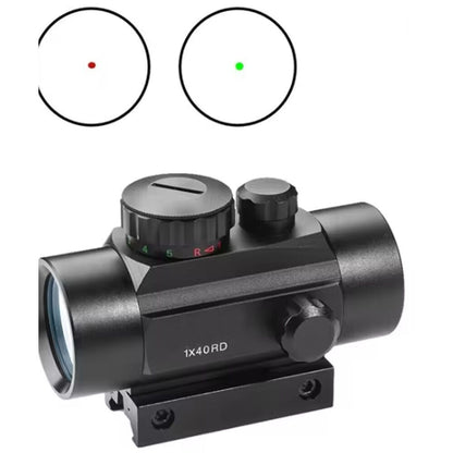 Red Green Dot Sight Scope 1x40 with Picatinny Rail Mount | 2 Reticle Types, Adjustable Brightness for Rifles, Shotguns, Airsoft & Tactical Shooting