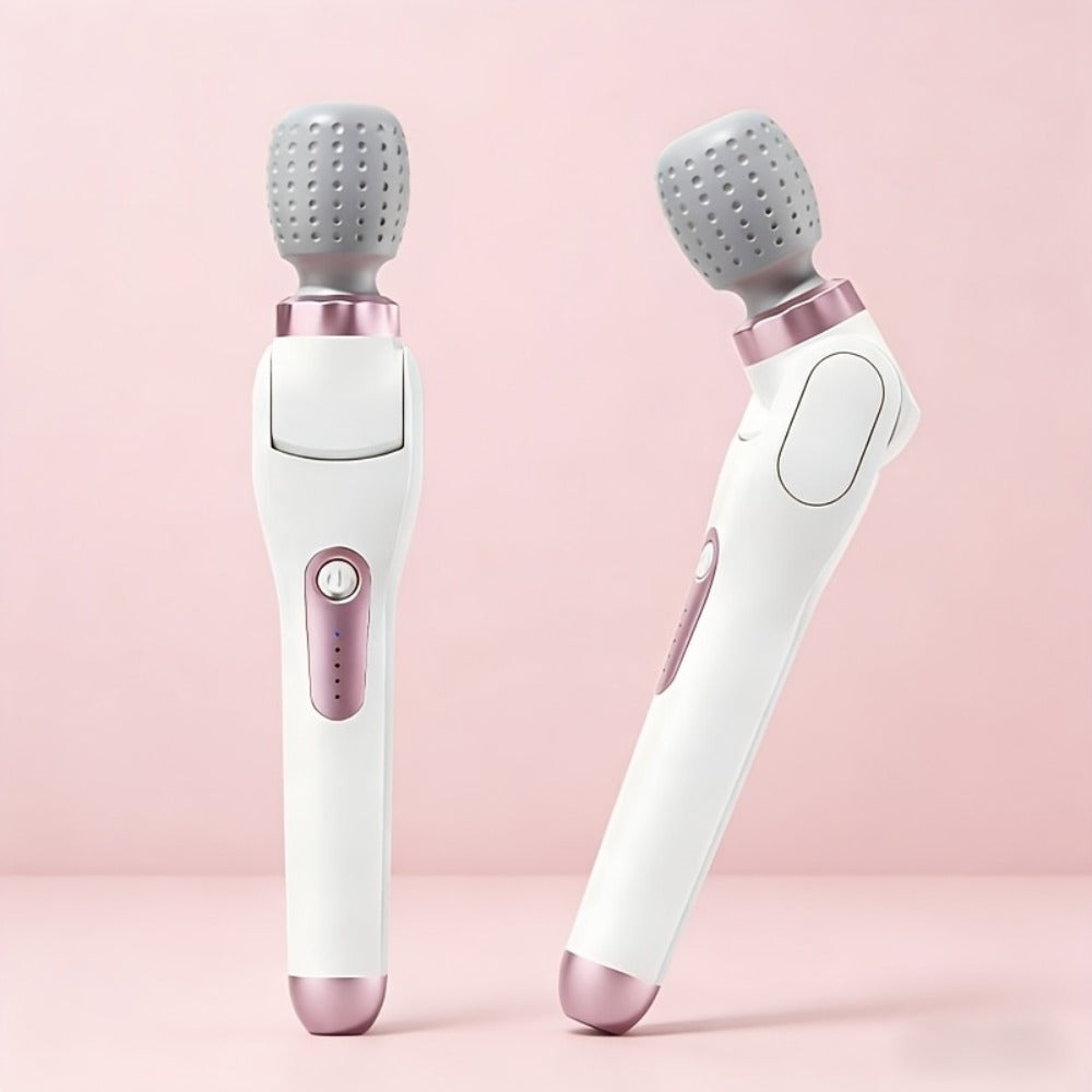 Electric Handheld Massager 180° Foldable Massage Stick | 5-Speed Vibration USB Rechargeable Rotating Head | Full Body Relief Neck Back Shoulder Leg Waist | Portable Cordless Massager Gift for Women Men