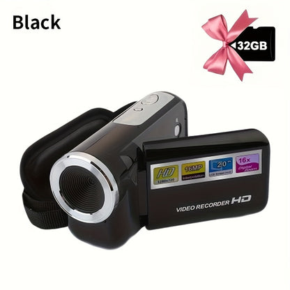 270° Flip Screen Digital Camera 1080P Full HD – LED Fill Light, 16X Zoom, 2.7" Display, Wide Angle Lens, One-Touch Phone Upload, Selfie Vlogging Camera for Outdoor Photography & Travel