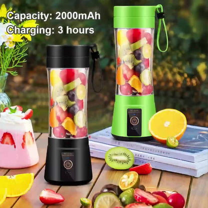 Portable Blender Cup USB Rechargeable 380ML - Mini Personal Blender with 6 Blades for Smoothies, Shakes & Juice, Compact Travel Blender for Office, Gym, Picnic & Outdoor, 5 Colors