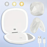 White Double Light Three-colors - 5x Mirror