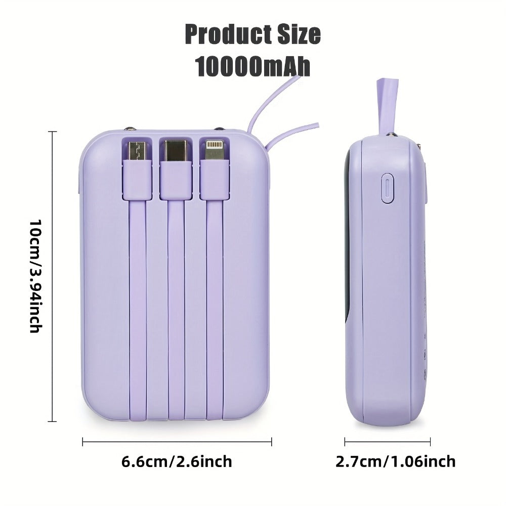 Power Bank 10000mAh Compact with Cable Set, 5W/15W/22.5W Variants, LED Light and Digital Display