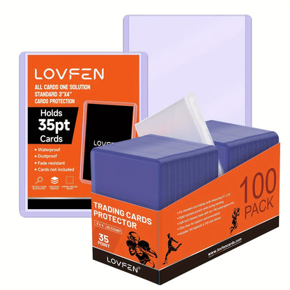 Card Top Loaders and Sleeves 200ct – 100 Hard Plastic 3x4 Top Loaders + 100 Soft Penny Sleeves for Baseball Football standard tabletop