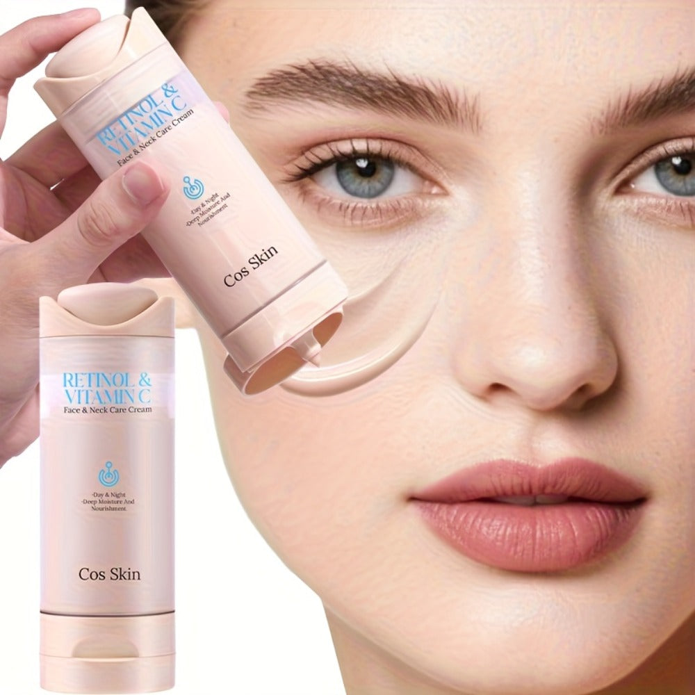 Retinol Vitamin C Face Cream Anti Aging Moisturizer for Skin Elasticity Brightening Deep Hydration Fast Absorbing Non Greasy Gentle Daily Skin Care for Women All Skin Types
