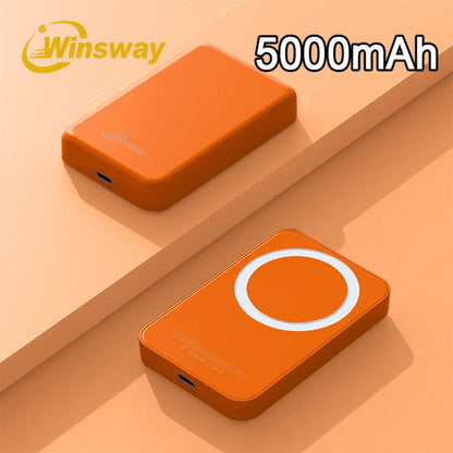 Magnetic Power Bank 5000mAh Mini Wireless Charging PD & QC 3.0 Fast Charge Colorful Portable Charger for iPhone 17 16 15 14 13 MagSafe Compatible