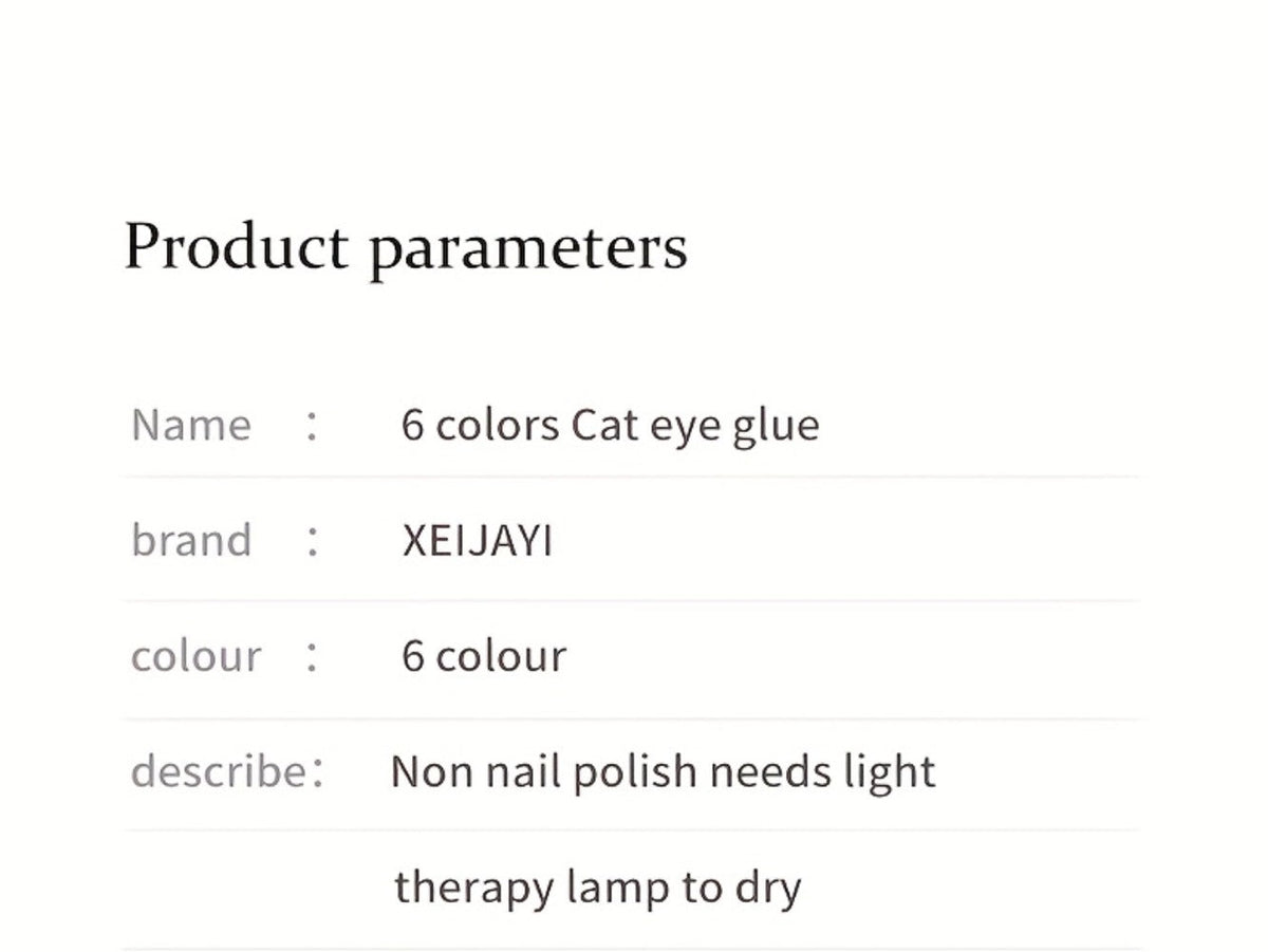 Dopamine Cat Eye Gel Polish Set with Six Magnetic Colors and Photo Frame Bottles for UV LED Nail Art