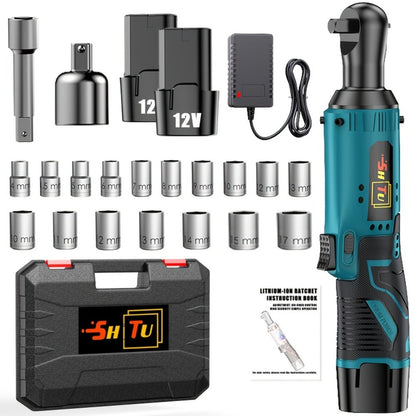 Power Tools YUNXI 12V Brushless Cordless Ratchet Wrench Kit with Batteries, Charger and Accessory Options