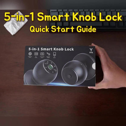 Smart Door Lock Tuya Five-Method Spherical Knob with Fingerprint App IC Card Password and Key