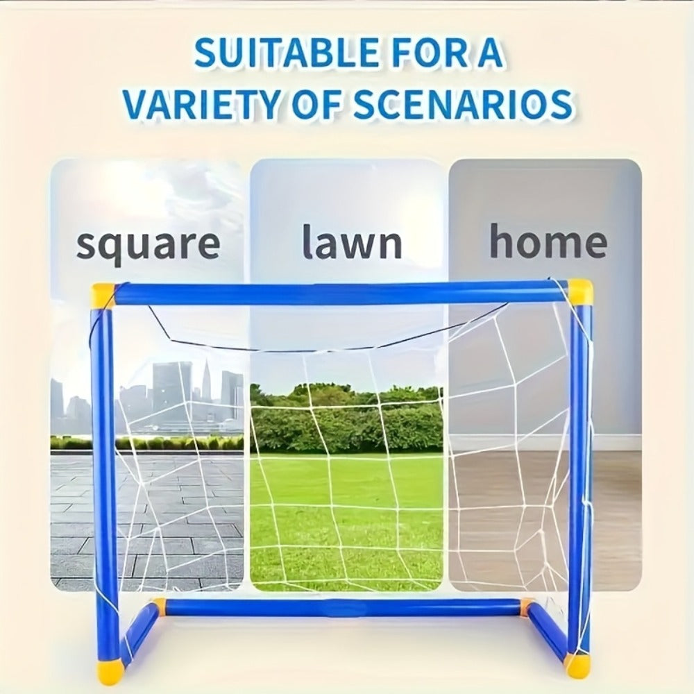 Kids Soccer Goal Set 2 Balls 2 Goals Portable Easy-Assemble Youth Soccer with the Listed Color, Size or Set Options for Everyday Use