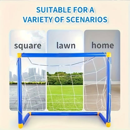 Kids Soccer Goal Set 2 Balls 2 Goals Portable Easy-Assemble Youth Soccer with the Listed Color, Size or Set Options for Everyday Use