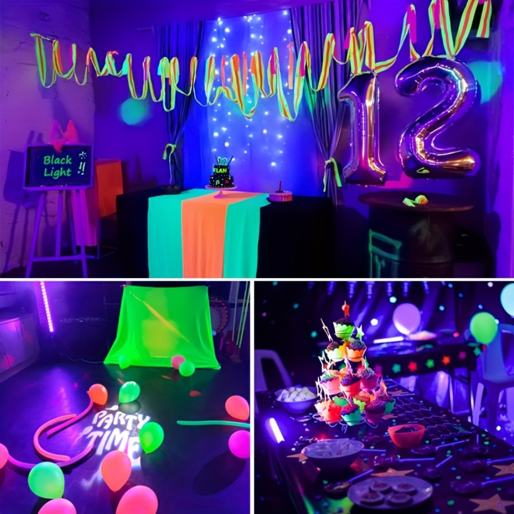 Compact USB UV Black-Light Bar Set with Pictured LED Rows, Inline Controls and 5-, 6-, 7- or 8-Pack Options