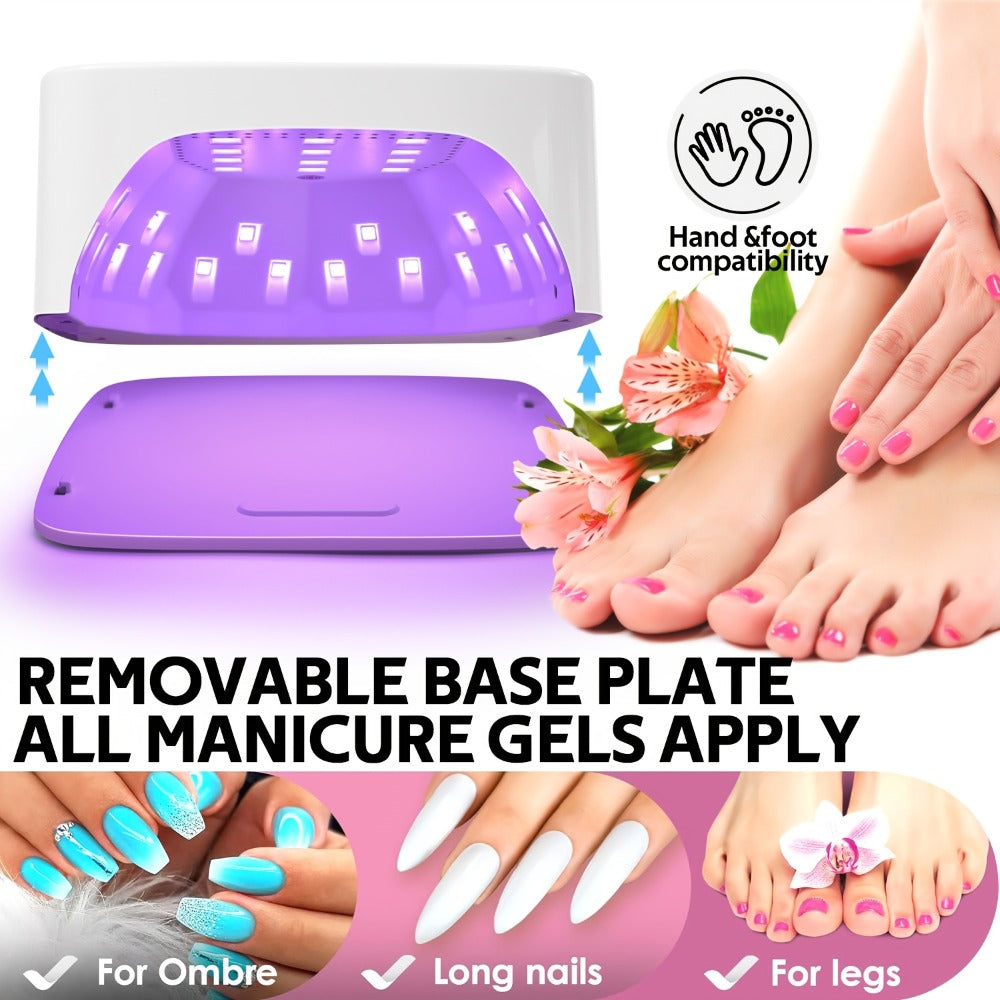 SUN S10 MAX Rechargeable LED Nail Lamp with 30 Dual-Light Beads, LCD Display and Three Timers