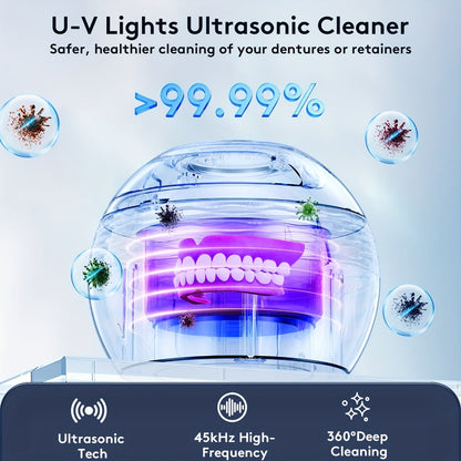 45 kHz Round Ultrasonic Cleaner with Four Timer Modes and Three Color Options for Small Items