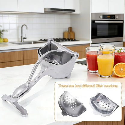 Manual Citrus Juicer – Heavy Duty Aluminum Lemon Squeezer with Lever Press, Removable Filter, Easy Squeeze Extractor for Lemon, Lime, Orange & Pomegranate, Kitchen Tool for Juice Lovers