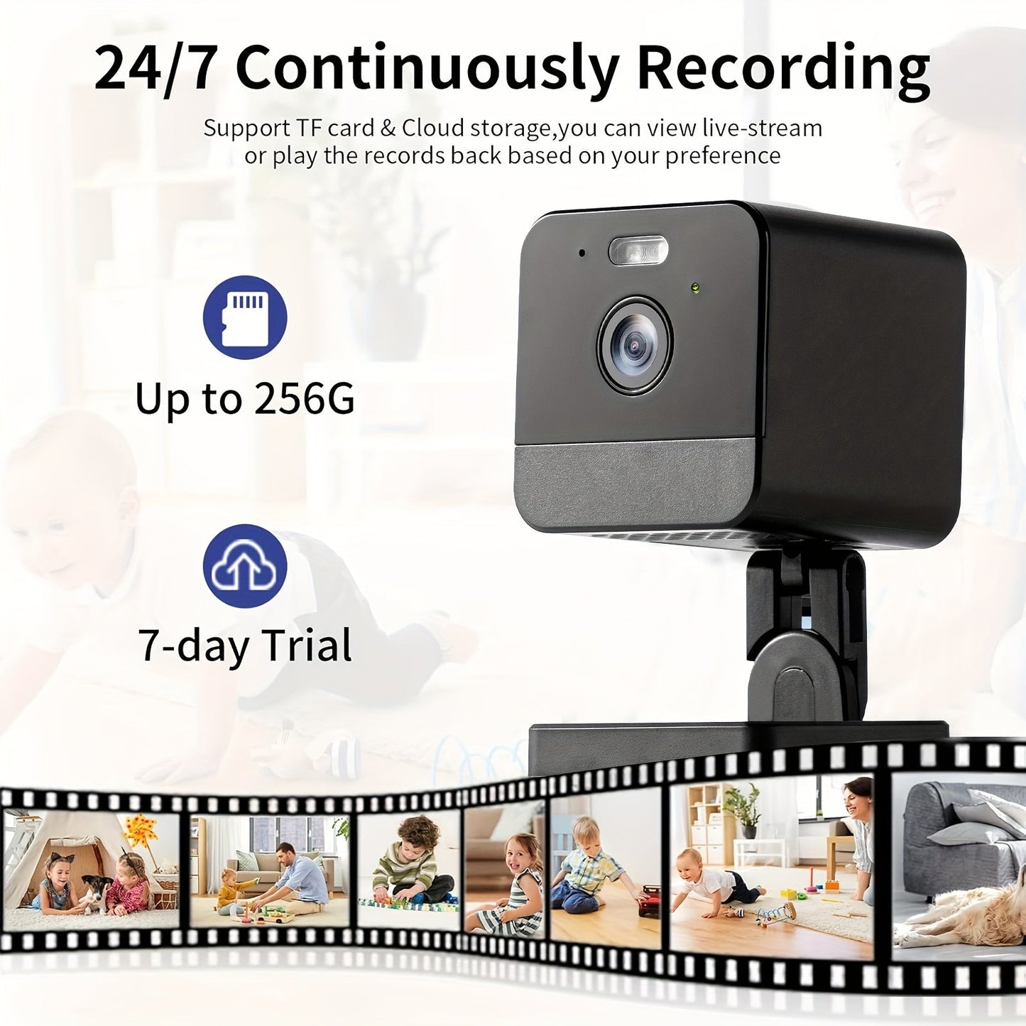Security Camera 1080P Two-Pack with Dual-Band WiFi, Infrared Night Vision, Two-Way Talk and SD Support to 256GB