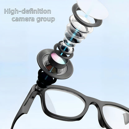 Smart Glasses Dual-Lens POV Camera Eyewear with Open-Ear Audio, Touch Control and Clear or Tinted Lenses
