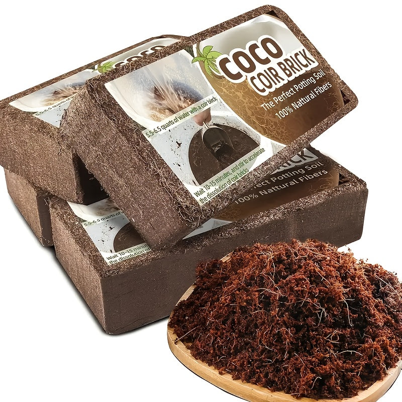 Compressed Brown Growing Medium Brick Set in Protected 1-Piece, 2-Piece or 4-Piece Checkout Options