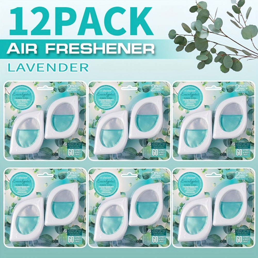 Compact Air Freshener Cups in Six Scents, Available in 2, 6 or 12 Packs for Closets, Bathrooms and Small Spaces