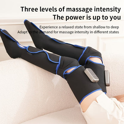 Leg Massager with Heat – Full Leg Air Compression Massager, 4 Modes Wireless Charging, Large Display, Breathable Wrap for Thighs, Shins, Knees, Ankles & Feet, Relief for Swelling, Circulation & Fatigue