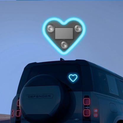 Car Interior Neon Heart Lights Solar USB Rechargeable 5 Lighting Modes Vibration-Sensing Auto On/Off Dashboard Decoration for Cars Trucks SUVs, 2pcs Set Iridescent Pink Blue Red Ice Blue Gift