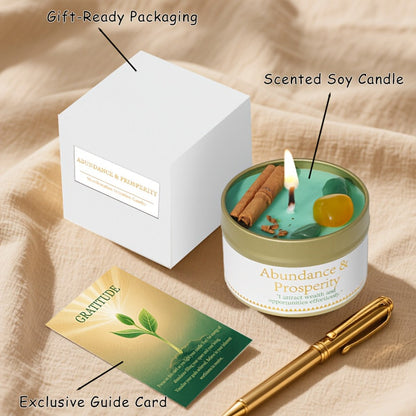 3oz Decorative Tin Candle or Two-Piece Crystal and Guidance Card Set with Multiple Label Pairings