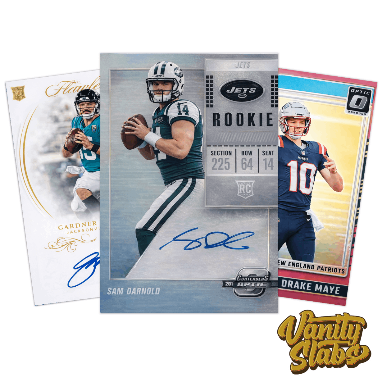 Sports Trading Cards, NFL Three-Card Sleeved Mystery Pack with Panini Football Artwork for Collectors