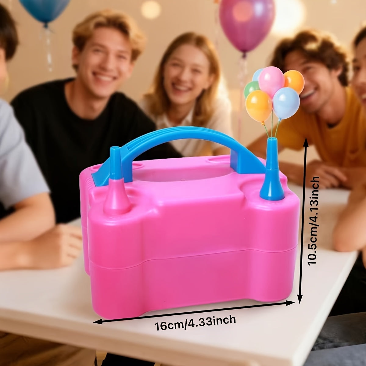 Electric Balloon Pump Party Supplies Tool with Inflate, Deflate and Seal Modes plus Four Nozzles