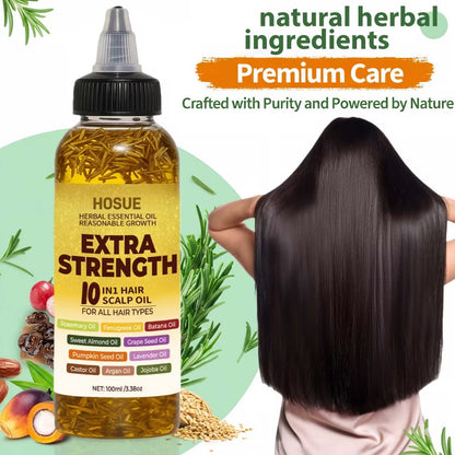 3.38 oz Botanical Hair and Scalp Oil in Six Checkout Options with Source-Labeled Plant Oils