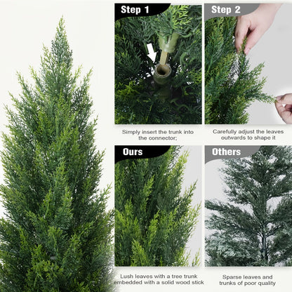 Artificial Cedar Topiary Trees in 2 or 3 Foot Heights with One- or Two-Piece Pack Checkouts