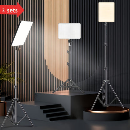 Square LED Ring Light Kit 10 Inch with 63" Adjustable Tripod Stand & Phone Holder – 3 Color Modes USB Powered Selfie Light for Live Streaming, Video Recording, TikTok, YouTube, Makeup & Home Studio