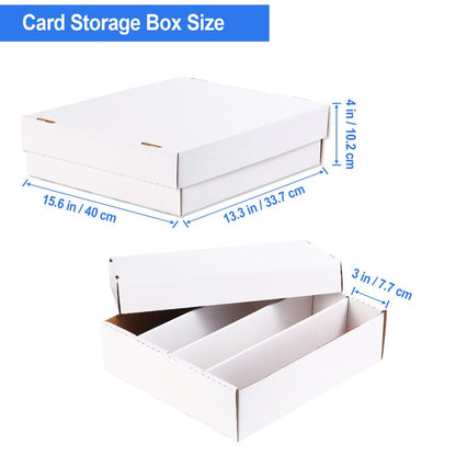 Four-Row Trading Card Storage Box with 1-Pack and 6-Pack Options, 15.8 × 13.3 × 3 Inch Pictured Size